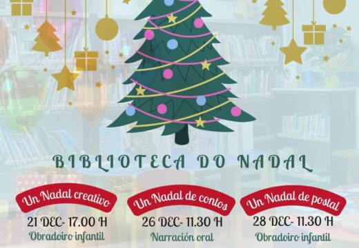 Neda activará nas vacacións escolares a súa “Biblioteca do Nadal” con distintas actividades para o público infantil